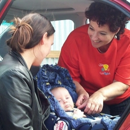 Safe Community Accreditation - Child restraints programme with Road Safe HB as part of the Safe Community Project. 